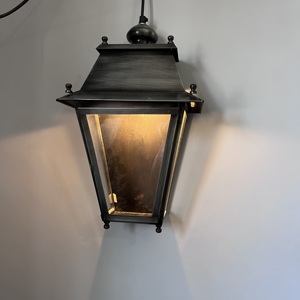 Antique Rectangle Glass Iron Pendant <b>Light</b> with <b>LED</b> Bulb Wall Hanging <b>for</b> Living <b>Room</b> - Product Image 5