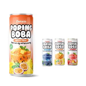<b>Soft</b> <b>Drink</b> Trending Popping Boba with Blueberry/ Mixed fruit/Peach Flavors OEM/ODM Can 330ml - Product Image 6
