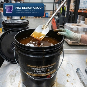 Contenedor de Plástico HDPE Negro de Alta Resistencia, a Prueba de Fugas, de 18L, para Almacenamiento Comercial de Productos Químicos, Logística y Aceite - Product Image 3