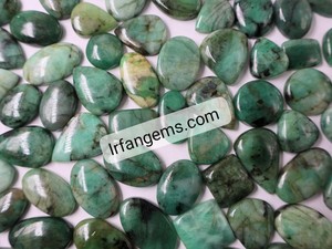 Émeraudes Cabochons 100% Naturelles de Haute Qualité, Prix de Gros, Lot de Pierres d'Émeraude Faite à la Main pour la Fabrication de Bijoux, Émeraude en Vrac - Product Image 4