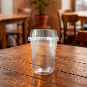 Gobelets à café jetables en PP transparent à paroi simple de 16 oz/20 oz, écologiques, avec couvercles de 95 mm de diamètre pour boissons froides, vente en gros - Product Image 1