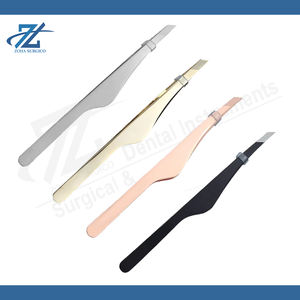 Pince à épiler légère en acier inoxydable de qualité supérieure, à pointe inclinée pour cils et sourcils, idéale pour l'épilation et les outils de maquillage - Product Image 4