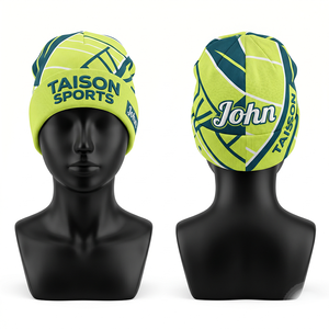 Gorro de Voleibol Premium de Poliéster y Spandex de 280 GSM, Color Verde Neón Oscuro, Multicolor, Sublimación, Logotipo Personalizado - Product Image 1