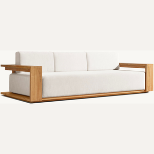 Three-seater <b>square</b> Sectional Sofa Made of Soft Foam Modern Design Suitable for Indoor Use Made of Strong <b>White</b> Teak Wood <b>Frame</b> - Product Image 2