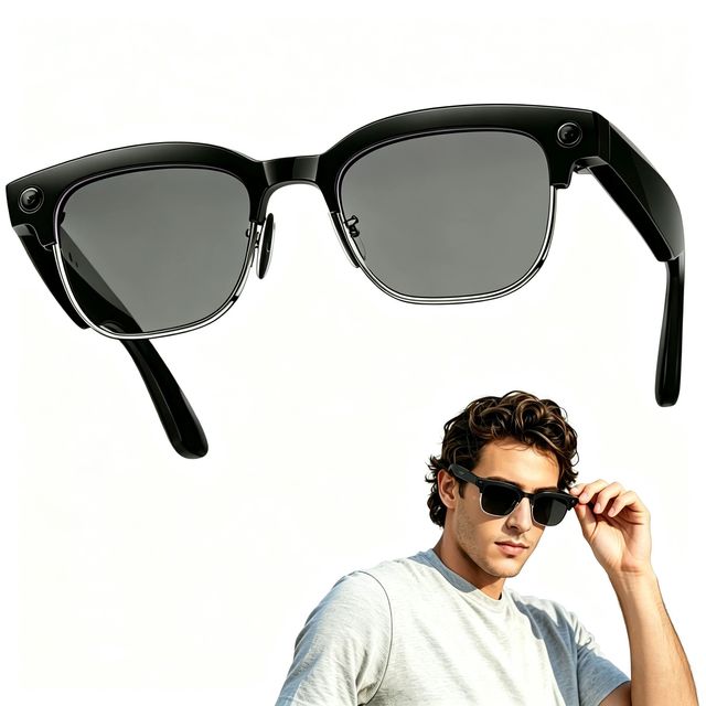 W630 AI Smart Glasses 4K HD Video Recording Wireless WiFi Connectivity Real-Time Translation 4+32G 12h Play Time IP65 Waterproof