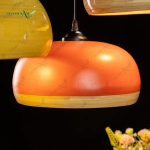 Abat-jour en bambou tissé de luxe, lampe suspendue en bambou faite à la main, éclairage écologique pour la maison, l'hôtel, le restaurant - Product Image 4