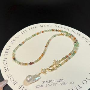 Nouvelles boucles d'oreilles et pendentif en argent sterling 925 rétro avec un design de niche, luxe discret, colliers de mode perlés avec chaîne - Product Image 5