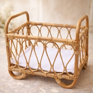 Born Baby Eco-Friendly Luxury Classic Bunk Bed Multi Function Portable Newborn Infant Coastal Design <b>Twin</b> Size Natural Wood Kids - Product Image 2