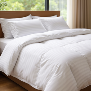 Edredón Queen GCottonStripe220TC de 90x100 Pulgadas, Ropa de Cama Suave y Cálida para Hogar y Hotel, Ligero con Relleno de Poliéster, Tamaño Individual - Product Image 3