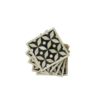 Ensemble de sous-verres en corne de buffle pour une décoration de table luxueuse, sous-verres artisanaux en corne avec finition naturelle, élégants sous-verres en corne organique