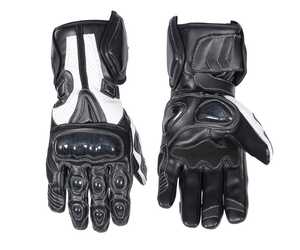 Guantes de Motocicleta de Cuero Negro, Estilo Deportivo, Térmicos, Hasta la Muñeca, Sin Forro, para Invierno, Ciclismo y Motociclismo - Product Image 3