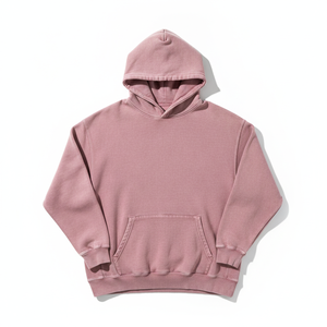 เสื้อฮู้ดดี้สีซีดจางแบบวินเทจสำหรับผู้ชาย ปี 2026 ขายส่ง เสื้อฮู้ดดี้คุณภาพดี ไม่มีเชือกผูก  สำหรับฤดูใบไม้ผลิและฤดูใบไม้ร่วง สีชมพูฟอกย้อม - Product Image 6