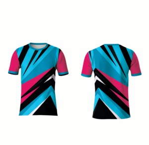 Jersey de Manga Corta con Logotipo Frontal Estampado por Sublimación Premium, 100% Poliéster, Uniforme de Equipo Personalizado, Servicio OEM - Product Image 3