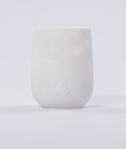 Gobelet réutilisable moderne en résine rose avec logo, sans pied, pour la maison, le bar, le bureau et l'hôtel - Product Image 2