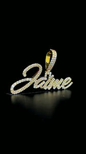 Entièrement glace personnalisé Moissanite petite lettre pendentif personnalisé plaque signalétique collier pour femmes anniversaire cadeau diamant pierre principale - Product Image 3