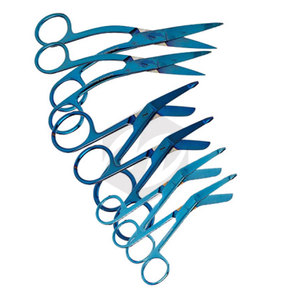 Ciseaux à pansements manuels de qualité supérieure, couleur argentée, en acier inoxydable, à pointe arrondie MOL, pour infirmières, trousses de premiers secours, ambulanciers et professionnels de la santé - Product Image 2