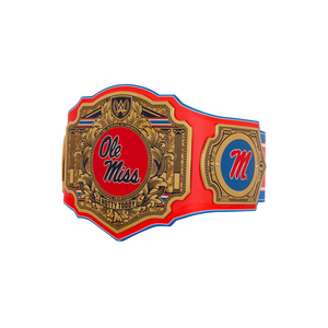 Ceinture de championnat personnalisable Ole Miss avec détails dorés, design Hotty Toddy, ceintures de titre sportives universitaires - Product Image 6