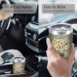 20oz Stainless Steel Tumbler Double Wall <b>Insulated</b> Heat Cold Retention Portable Outdoor Drink <b>Cup</b> - Product Image 4