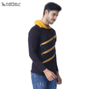 Personnalisez Votre Propre Sweat à Capuche Respirant Jaune et Noir Contrasté, Vente en Gros, Qualité Premium, Service OEM, Sweat à Capuche pour Hommes - Product Image 3