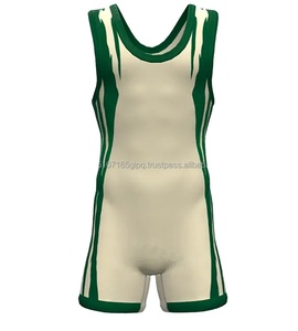 Sublimation Knitted Print Men's Wrestling <b>Singlet</b> 100% Cotton Eco-Friendly Quick Dry High Quality Wholesale 2024 - Product Image 2