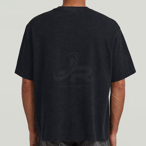 Camiseta de hombre con lavado ácido, diseño de logotipo y tamaño personalizados de marca privada, con mangas cortas y tela suave. - Product Image 2