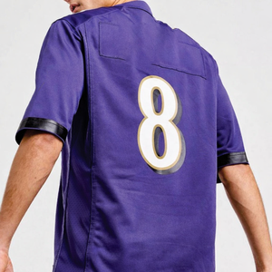 Camiseta de Fútbol Americano Personalizada al por Mayor para Hombre, Moderna, de Malla, Manga Corta, Uniforme de Equipo con Etiqueta Privada OEM Personalizada - Product Image 2