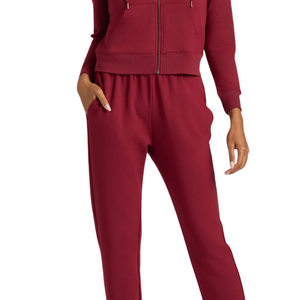 <b>Women</b> Hooded Tracksuit Set Zip Front Sweatshirt Tapered Jogger Trouser Drawstring Casual Two Piece <b>Lounge</b> Outfit Wholesale Style - Product Image 5