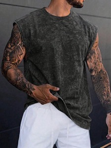 Camisetas sin Mangas de Microfibra y Algodón de Alta Calidad, Transpirables, Tejidas, para Hombre, Ropa Deportiva, para Correr, Absorben el Sudor, Económicas - Product Image 3