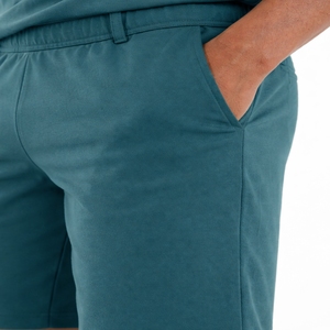 Conjunto de Camiseta Polo y Pantalones Cortos para Hombre, Estilo Urbano de Dos Piezas, Informal Elegante, Cómodo, Transpirable, Tejido de Punto, Cuello Polo - Product Image 5