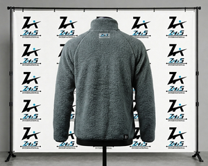 ZhuS International Men's Quarter-Zip <b>Fleece</b> <b>Jacket</b> Thick Sherpa <b>Lining</b> Warm Winter Casual Outerwear Regular Fit Sherpa <b>Jacket</b> - Product Image 2