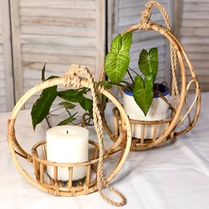Rattan <b>Hanging</b> <b>Basket</b> Natural <b>Hanging</b> Flower Planter <b>Baskets</b> - Product Image 6