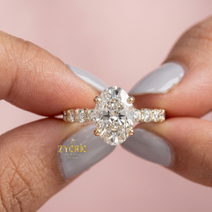 Oval Cut Engagement <b>Ring</b> in 925 Sterling <b>Silver</b> Vintage Inspired Diamond <b>Wedding</b> <b>Ring</b> for <b>Women</b> - Product Image 4
