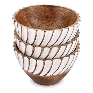 Bol en bois artisanal écologique Aaliyan Impex, style rustique américain, grain de bois magnifique, pour fêtes, vente en gros, directement de l'usine - Product Image 5