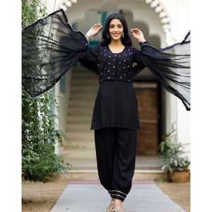 Conjunto de Traje de Gasa con Detalles de Espejo Talla XS Blackberry - Product Image 6