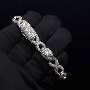 Bracelet en argent personnalisé 925, bracelet pour homme, bijoux hip-hop, prix de gros, bracelet cubain en moissanite de 14 mm - Product Image 2