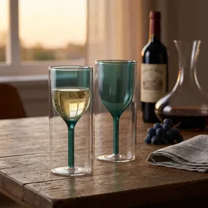 Verres à vin en borosilicate faits à la main de 160 ml, sans plomb, transparents, à pied, pour vin rouge et blanc, réutilisables, vente en gros - Product Image 5