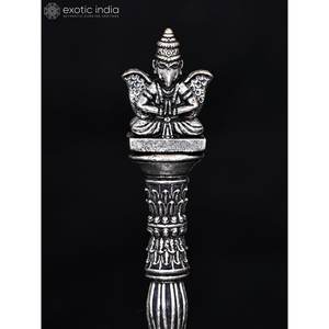 กระดิ่งทองเหลืองดีไซน์หรู4นิ้วพร้อมแผ่นชุบเงินสำหรับบ้านและวิหารผลิตในอินเดีย - Product Image 2