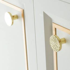 Poignée de meuble NordicMaxery série Hammered, poignée et bouton d'armoire demi-rond en laiton massif, poignée dôme pour cuisine de luxe - Product Image 3