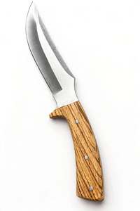 Couteau utilitaire à lame fixe en acier inoxydable artisanal de qualité supérieure, manche en bois de zèbre personnalisé, outil EDC - Product Image 6