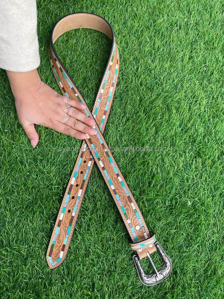 Brown With Turquoise Tooling