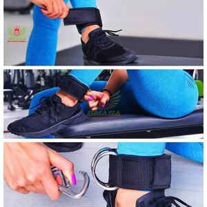 Custom Wholesale Gym <b>Ankle</b> Strap Nylon Kickback Cuff Attachment For Cable Machine Exercise Leg Training Brace Nylon <b>Ankle</b> Straps - Product Image 4