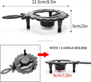 แผ่นรองหม้อและแผ่นรองสำหรับอุ่นอาหารมีไฟรูปตัวทีแบบชนบททนทาน - Product Image 5
