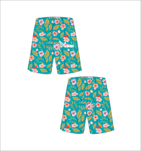 Pantalones Cortos de Baloncesto con Diseño Floral Verde Azulado Personalizado, Diseño de Flores Rosas, Ligeros, Transpirables, de Malla, para Entrenamiento Deportivo y Ropa Urbana - Product Image 1