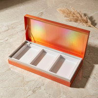 Boîte de rangement pliable pour bijoux avec compartiments, boîte de présentation, matériaux recyclés, finition brillante, boîtes rigides