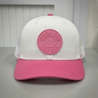 Gorra Trucker Personalizada de 6 Paneles, Dos Tonos, Parche con Logotipo Redondo, Malla Trasera, Ajustable, Cierre a Presión, OEM, ODM, Marca Privada, MOQ Bajo