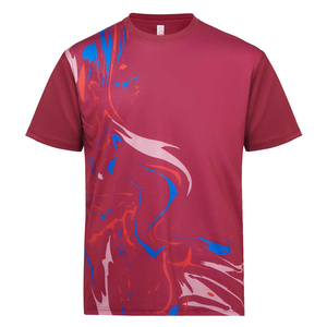 100% Polyester Knitted Unisex Shirt Quick Dry Breathable Golf Running Sports Solid Pattern Sublimated Digital Printing - Product Image 2