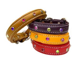 Collier pour chien en cuir véritable artisanal de qualité supérieure, confortable, robuste, largeur 1,5-2 pouces, pleine fleur, rivets solides, personnalisé et tendance - Product Image 3