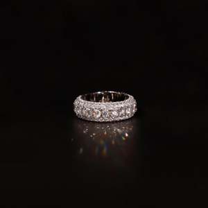 Bague de pinky personnalisée pour homme, sertie de diamants VVS cultivés en laboratoire, en argent sterling 925, bijoux hip-hop, passe le test du diamant, couleur D, bling - Product Image 2