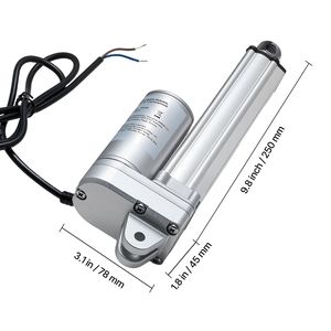 Attuatore Lineare Impermeabile da 4 Pollici, Capacità 675 libbre, Movimento 12V 0.2"/s, Grado di Protezione IP65, Staffe di Montaggio - Product Image 6