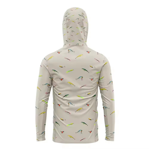 Custom Hooded Fishing Shirt Unisex Full Sleeve Sublimation Print UPF 50 Anti-Uv Protection Anti-Bacterial <b>Razers</b> Impex Wear - Product Image 3
